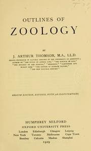 Tapa de Outlines of zoology