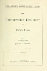 Tapa de The phonographic dictionary and phrase book