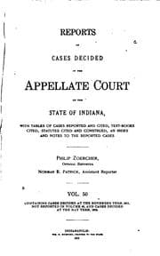 Tapa de Reports of Cases Decided in the Appellate Court of the State of Indiana