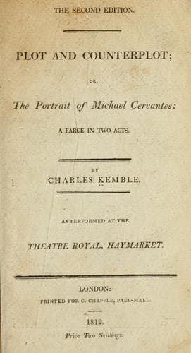 Tapa de Plot and counterplot, or, The portrait of Michael Cervantes