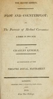 Tapa de Plot and counterplot, or, The portrait of Michael Cervantes