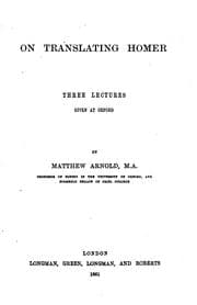 Tapa de On Translating Homer