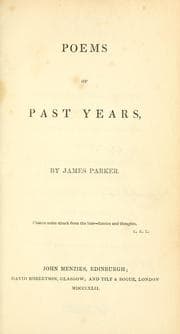 Tapa de Poems of past years