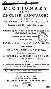 Tapa de A dictionary of the English language. Abstracted from the folio ed., by the author. To which is ..