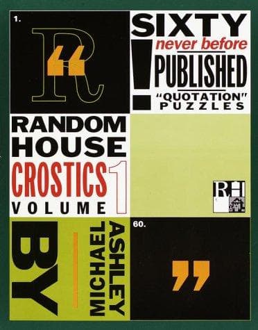 Tapa de Random House Crostics, Volume 1 (Other)