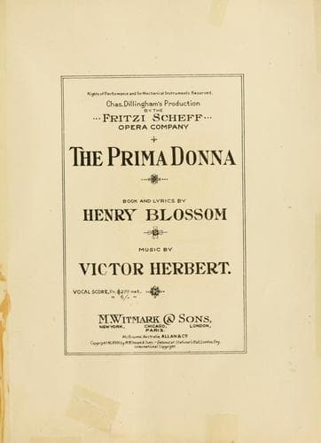 Tapa de The prima donna