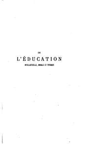 Tapa de De l'éducation intellectuelle, morale et physique