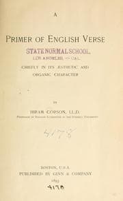 Tapa de Primer of English verse