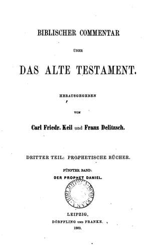 Tapa de Biblischer Commentar über den Propheten Daniel