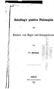 Tapa de Schelling's positive Philosophie als Einheit von Hegel und Schopenhauer