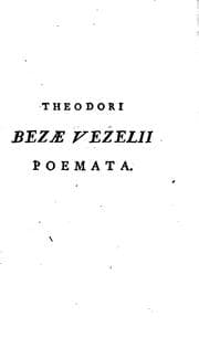 Tapa de Theodori Bezae Vezelii Poemata