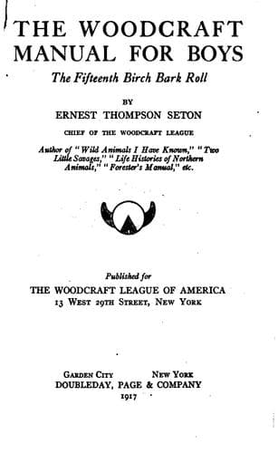 Tapa de The Woodcraft Manual for Boys: The Fifteenth Birch Bark Roll ... Pub. for the Woodcraft League ..