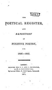 Tapa de The Poetical Register, and Repository of Fugitive Poetry for 1801-11