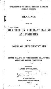 Tapa de Development of the American Merchant Marine and American Commerce ...