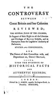 Tapa de The Controversy Between Great Britain and Her Colonies Reviewed: The Several Pleas of the ..