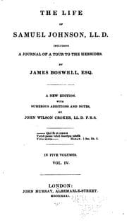 Tapa de The Life of Samuel Johnson, LL.D.: Including A Journal of a Tour to the Hebrides