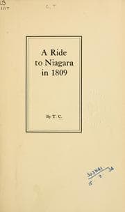 Tapa de A ride to Niagara in 1809