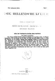 Tapa de Die hellenische kultur, dargestellet