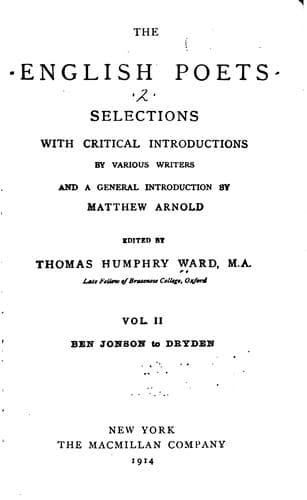 Tapa de The English Poets