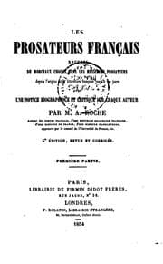 Tapa de Les prosateurs français: recueil de morceaux choisis dans les meilleurs ..