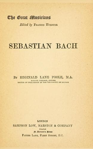 Tapa de Sebastian Bach