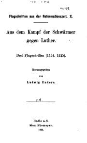 Tapa de ... aus dem Kampf der Schwärmer gegen Luther