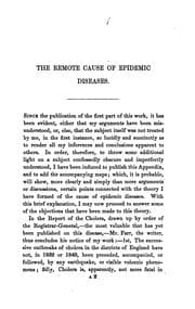 Tapa de On the remote cause of epidemic diseases; or, The influence of volcanic action in the production ..