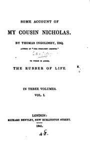 Tapa de Some account of my cousin Nicholas, by Thomas Ingoldsby. To which is added, The rubber of life ..