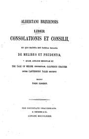 Tapa de Albertani Brixiensis Liber consolationis et consilii: ex quo hausta est ..