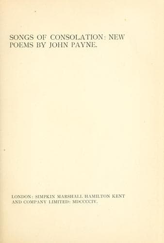 Tapa de Songs of consolation