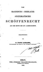 Tapa de Das Magdeburg-breslauer systematische Schöffenrecht aus der Mitte des 14 ..