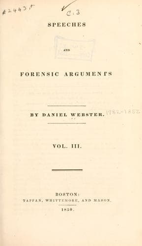 Tapa de Speeches and forensic arguments