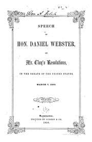 Tapa de Speech of Hon. Daniel Webster, on Mr. Clay's resolutions