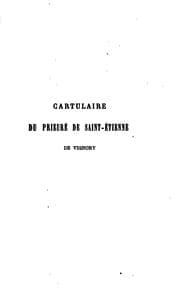 Tapa de cartulaire du prieure de saint-etinne