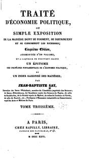Tapa de Traité d'économie politique: ou simple exposition de la manière dont se ..