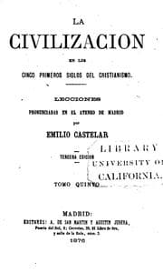 Tapa de La civilizacion en los cinco primeros siglos del cristianismo