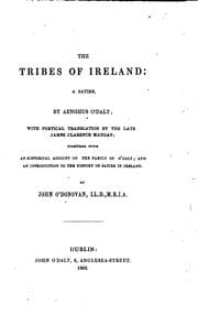 Tapa de The tribes of Ireland: a satire, with poetical tr. by J. C. Mangan; together with An historical ..