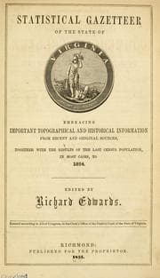 Tapa de Statistical gazetteer of the state of Virginia