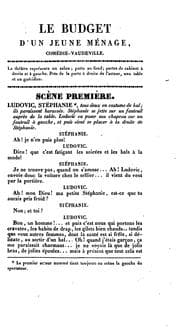 Tapa de Le budget d'un jeune ménage: comédie-vaudeville en un acte