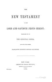 Tapa de The New Testament of Our Lord and Saviour Jesus Christ