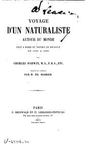 Tapa de Voyage d'un naturaliste autour du monde fait a bord du navire le Beagle de ..