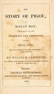 Tapa de The story of Pigou, a Malay boy