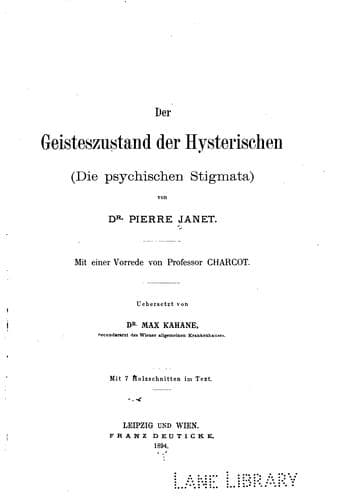 Tapa de Der Geisteszustand der Hysterischen