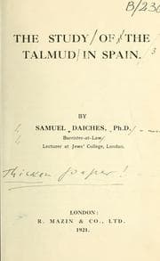 Tapa de The study of the Talmud in Spain
