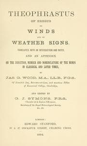 Tapa de Theophrastus of Eresus on winds and on weather signs
