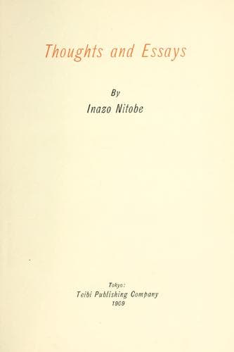 Tapa de Thoughts and essays