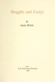 Tapa de Thoughts and essays