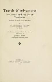 Tapa de Travels & adventures in Canada and the Indian territories between the years 1760 and 1776