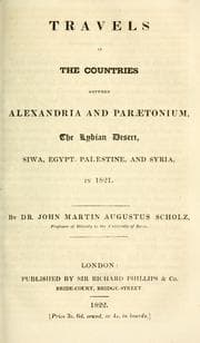 Tapa de Travels in the countries between Alexandria and Parætonium, the Lybian desert, Siwa, Egypt, Palestine, and Syria, in 1821