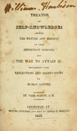 Tapa de A treatise on self-knowledge